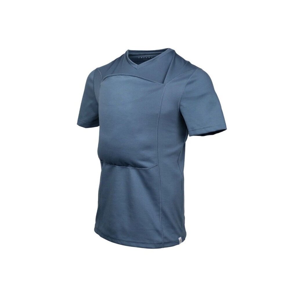 Men's Blue Performance Short-Sleeve Shirt